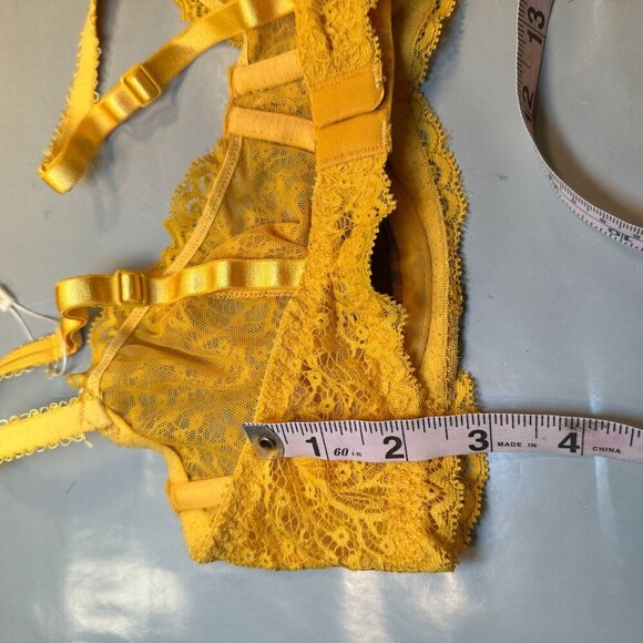 Jourelle Allegra Balconette Underwire Bra Italy Women Lace 34D Adjustable Straps - Picture 8 of 15